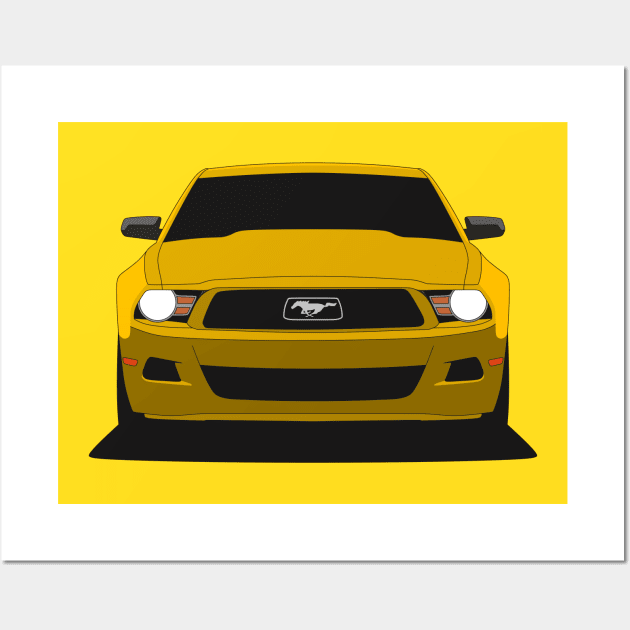 Yellow Ford Mustang Wall Art by TheArchitectsGarage